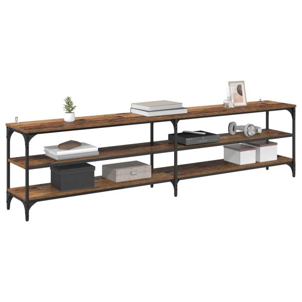 TV-Schränk 200 x 30 x 50 cm Altholz Verbundholz und Eisen