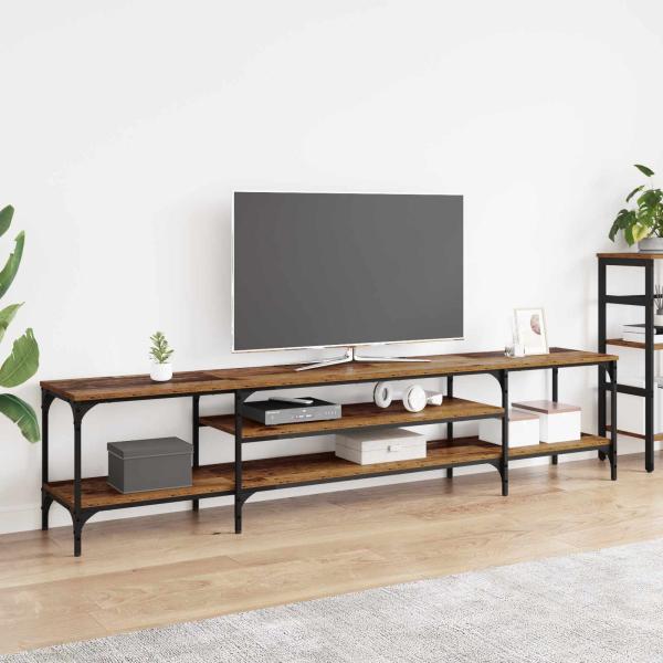 ARDEBO.de - TV-Schränk Altholz 201 x 35 x 45 cm Verbundholz und Eisen