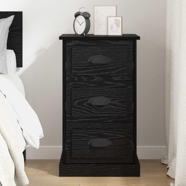 Nachttisch Schwarz Eichen-Optik 39 x 39 x 67,5 cm Holzwerkstoff