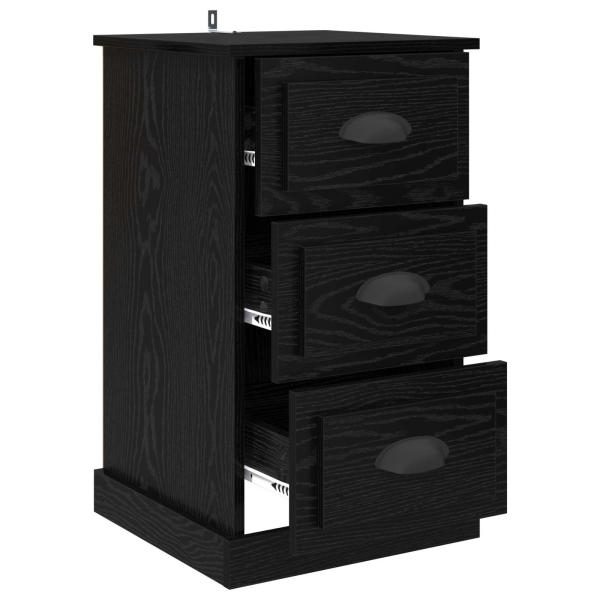 Nachttisch Schwarz Eichen-Optik 39 x 39 x 67,5 cm Holzwerkstoff