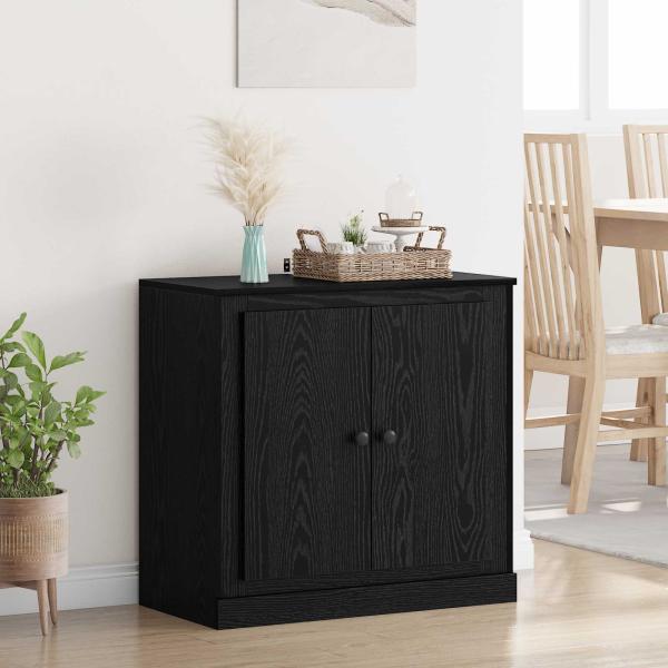 ARDEBO.de - Sideboard 70 x 35,5 x 67,5 cm Schwarz Eichen-Optik