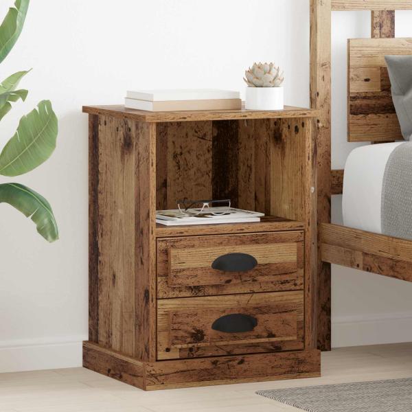 ARDEBO.de - Nachttisch Altholz 36 x 43 x 60 cm Holzwerkstoff