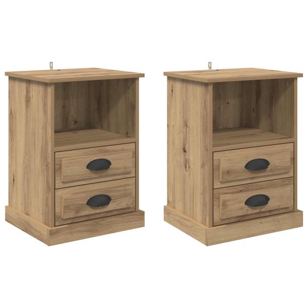 Nachttisch 2 stk. Artisan-Eiche 36 x 43 x 60 cm Holzwerkstoff