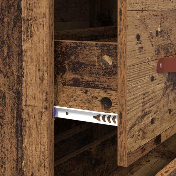 Kommode mit Schubladen Altholz 69,5 x 34 x 90 cm Holzwerkstoff