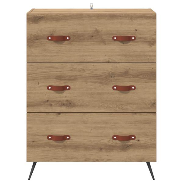 Kommode 3-Schublade Artisan-Eiche 69,5 x 34 x 90 cm