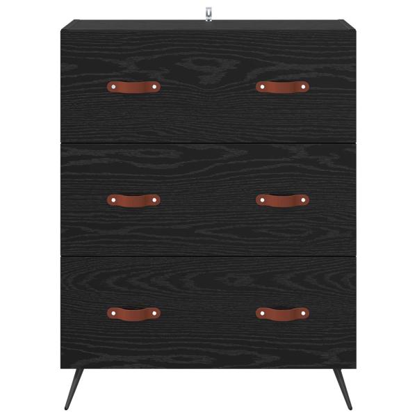 Kommode Schwarze Eiche 69,5 x 34 x 90 cm Holzwerkstoff