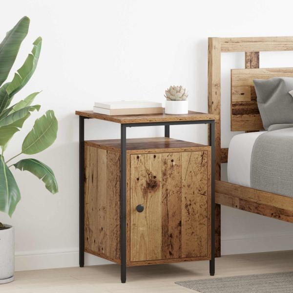 ARDEBO.de - Nachttisch Altholz 40 x 42 x 60cm Holzwerkstoff