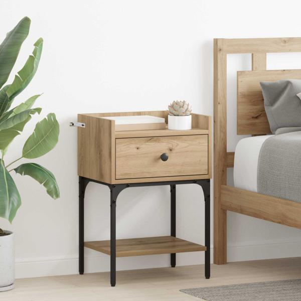 ARDEBO.de - Nachttisch 2 Stk. Artisan-Eiche 40 x 29 x 60 cm Holzwerkstoff