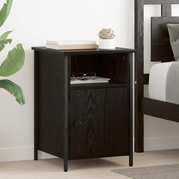ARDEBO.de - Nachttisch 2 Stk. Schwarz Eichen-Optik 40 x 42 x 60 cm