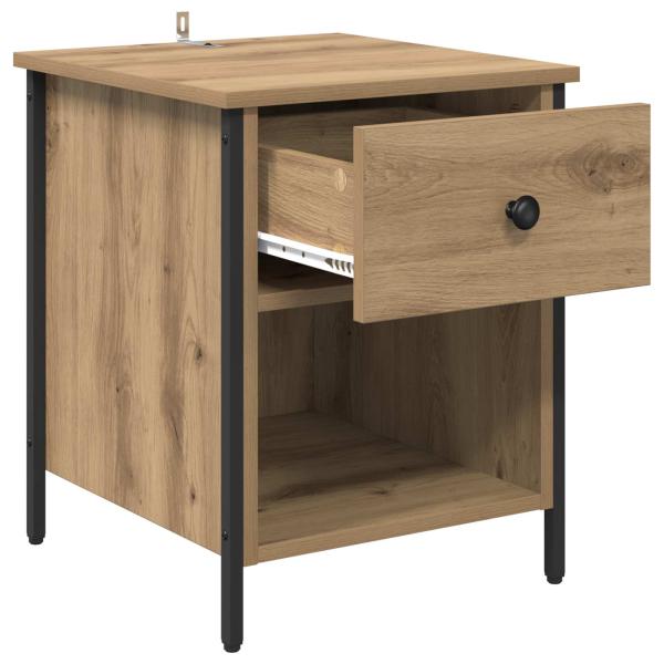 Nachttisch 2 stk. Artisan-Eiche 40 x 42 x 50 cm Holzwerkstoff