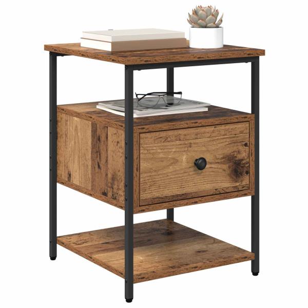 Nachttisch 2 Stk. Altholz 40 x 42 x 56 cm Holzwerkstoff