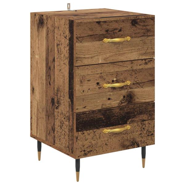 Nachttisch Altholz 40 x 40 x 66 cm Holzwerkstoff