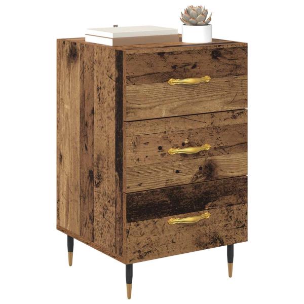 Nachttisch Altholz 40 x 40 x 66 cm Holzwerkstoff