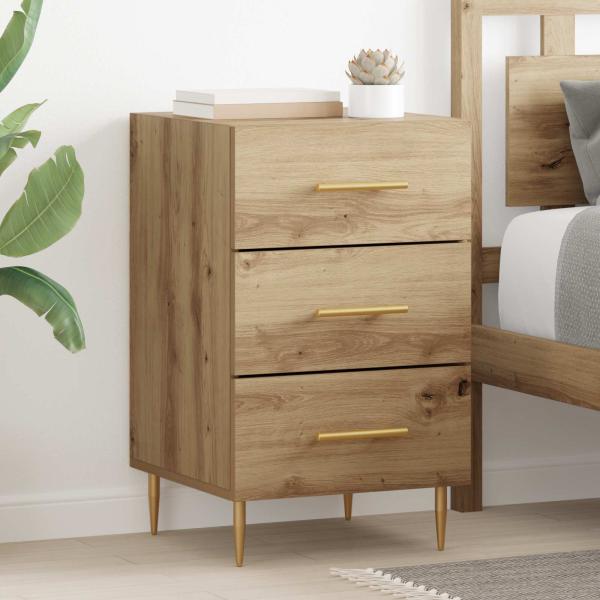 ARDEBO.de - Nachttisch Artisan-Eiche 40 x 40 x 66 cm Holzwerkstoff