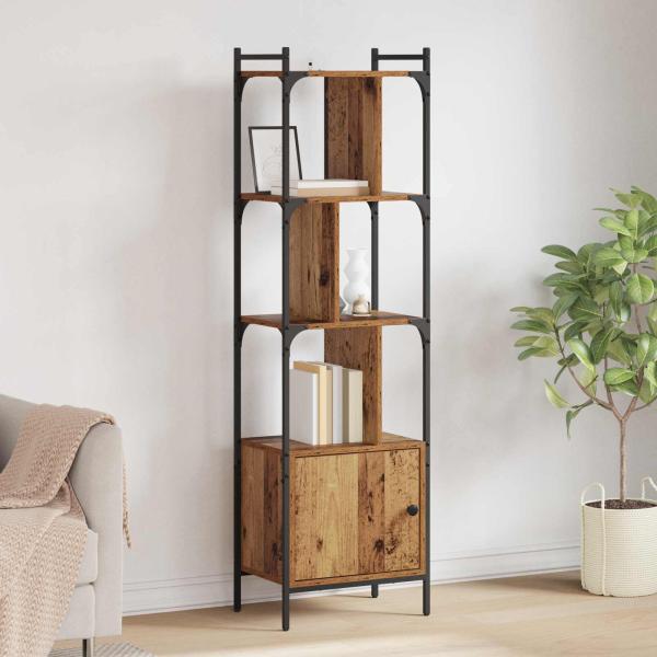 ARDEBO.de - Bücherregal 6 Ebenen 44,5 x 30 x 154,5 cm Holzwerkstoff Altholz