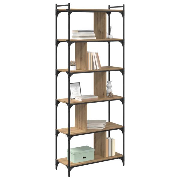 Bücherregal 5 Ebenen 76 x 32 x 192 cm Holzwerkstoff