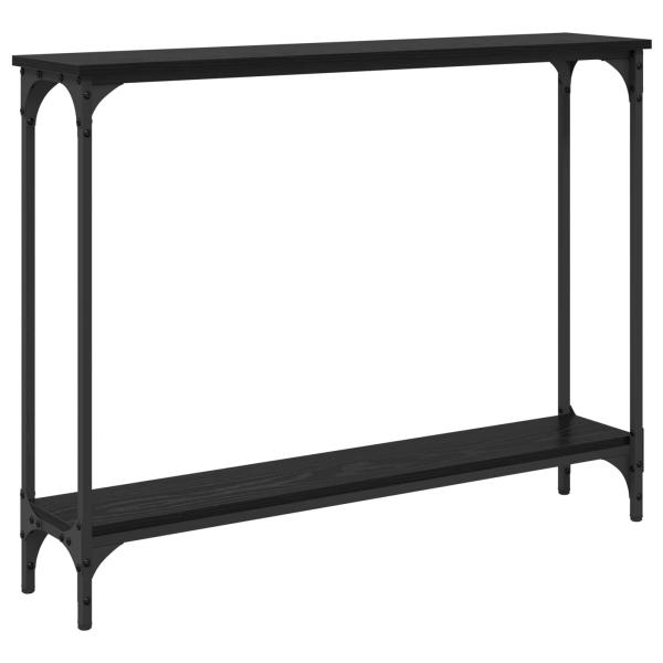 Konsolentisch Schwarz Eichen-Optik 100 x 22,5 x 75 cm