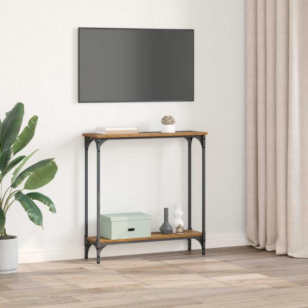 Konsolentisch Altholz 75 x 22,5 x 75 cm Holzwerkstoff