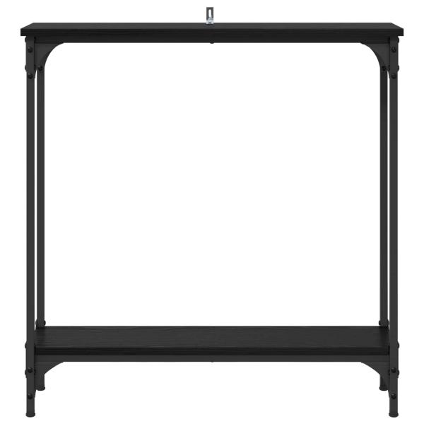 Konsolentisch Schwarz Eichen-Optik 75 x 22,5 x 75 cm
