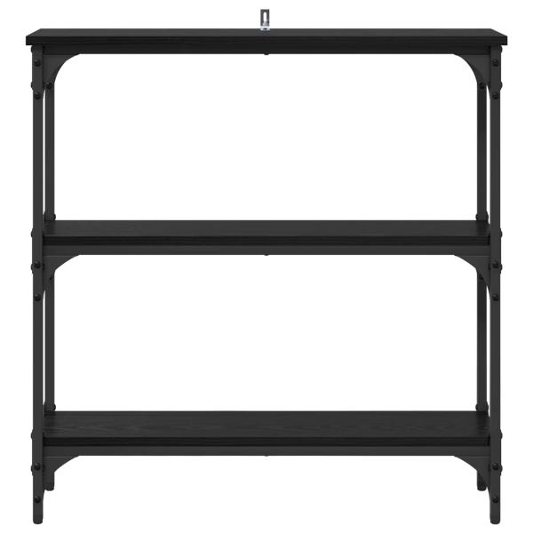 Konsolentisch Schwarz Eichen-Optik 75 x 22,5 x 75 cm