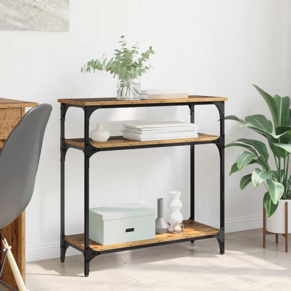 ARDEBO.de - Konsolentisch Altholz 75 x 29 x 75 cm Holzwerkstoff