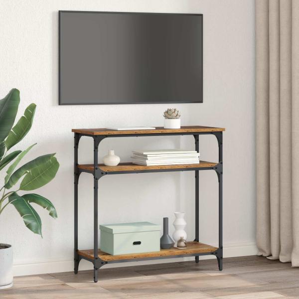 Konsolentisch Altholz 75 x 29 x 75 cm Holzwerkstoff