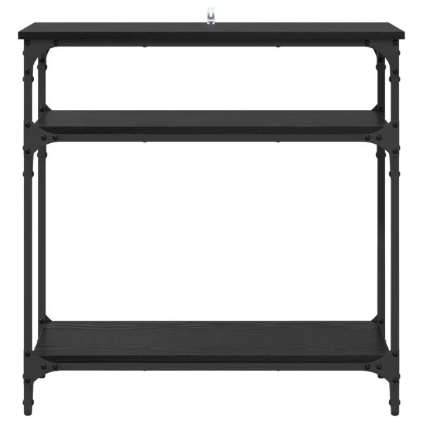 Konsolentisch Schwarz Eichen-Optik 75 x 29 x 75 cm