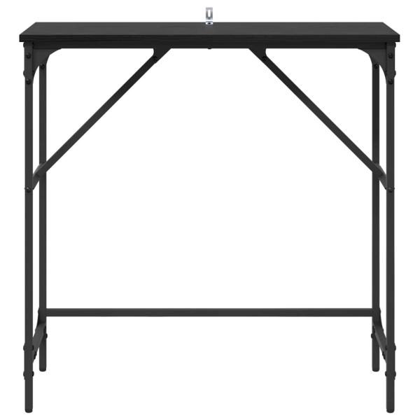 Konsolentisch Schwarz Eichen-Optik 75 x 32 x 75 cm