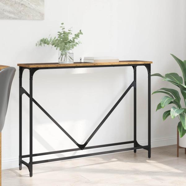 ARDEBO.de - Konsolentisch Altholz 102 x 23 x 75 cm Holzwerkstoff
