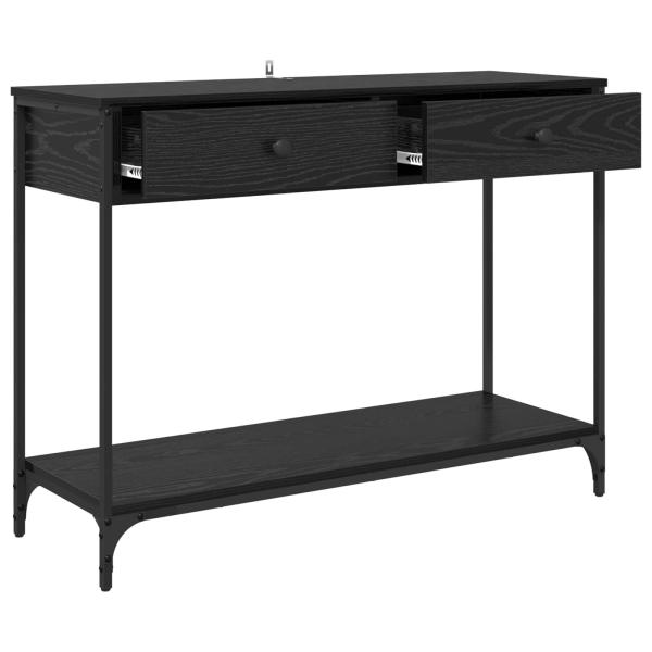 Konsolentisch Schwarz Eichen-Optik 100 x 34,5 x 75 cm
