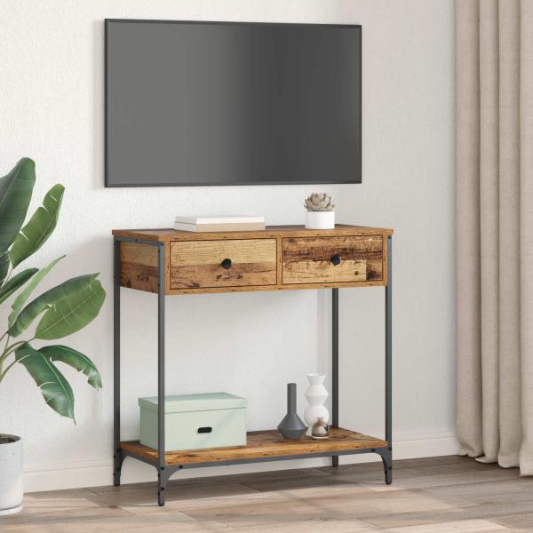 Konsolentisch Altholz 75 x 34,5 x 75 cm Holzwerkstoff