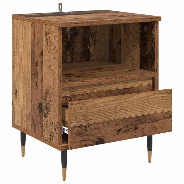 Nachttisch 2 Stk. Altholz 40 x 35 x 50 cm Holzwerkstoff