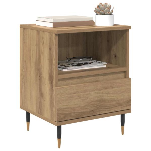 Nachttisch 2 Stk. Artisan-Eiche 40 x 35 x 50 cm Holzwerkstoff