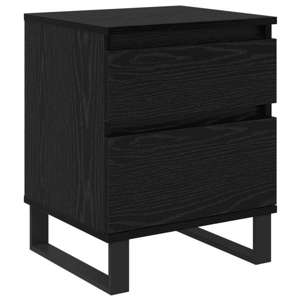 Nachttisch Schwarz Eichen-Optik 40 x 35 x 50 cm Holzwerkstoff