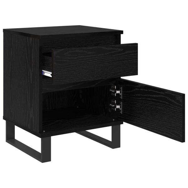Nachttisch Schwarz Eichen-Optik 40 x 35 x 50 cm Holzwerkstoff