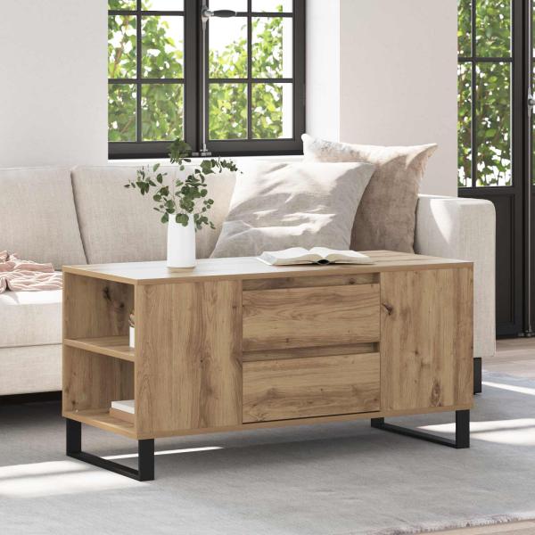 ARDEBO.de - Couchtisch Artisan-Eiche 102 x 44,5 x 50 cm Holzwerkstoff