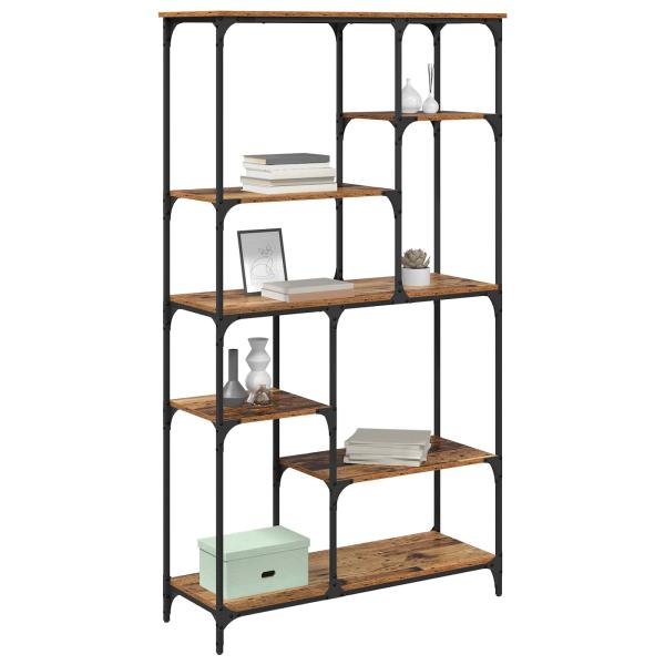 Bücherregal 5 Ebenen 99 x 35,5 x 176 cm Holzwerkstoff Altholz