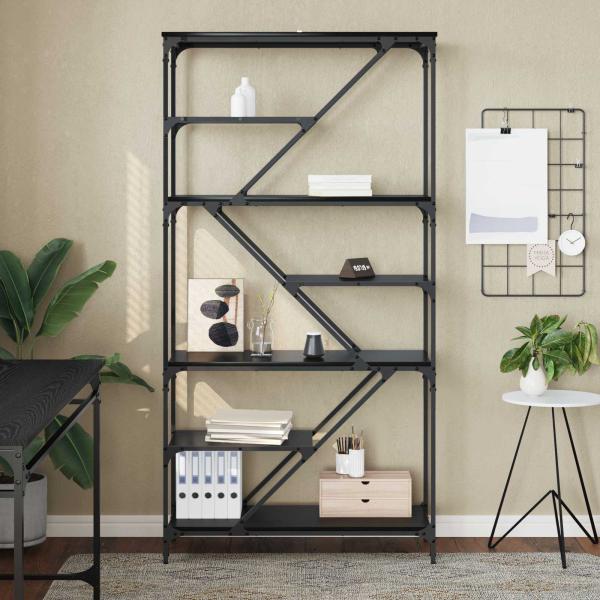 Bücherregal 9 Ebenen 91 x 36 x 176 cm Holzwerkstoff