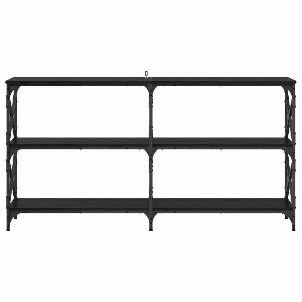 Konsolentisch Schwarz Eichen-Optik 156 x 28 x 80,5 cm