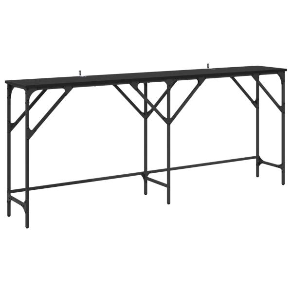 Konsolentisch Schwarz Eichen-Optik 180 x 30 x 75 cm