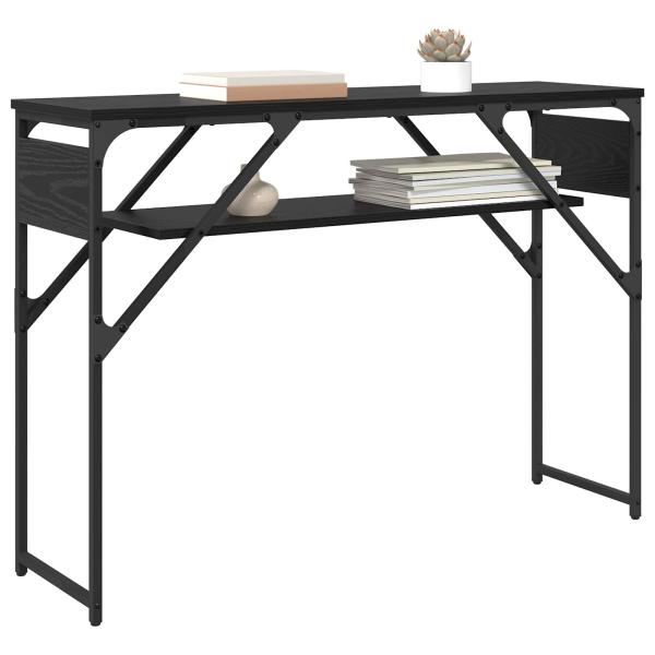 Konsolentisch Schwarz Eichen-Optik Holzwerkstoff 105x30x75cm