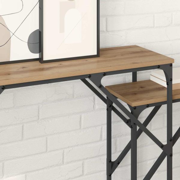 Konsolentisch 2 stk. Artisan-Eiche 100 x 28 x 75 cm