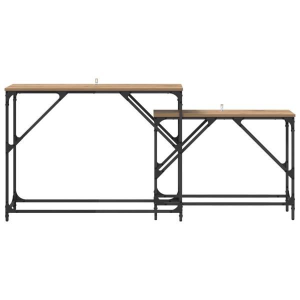 Konsolentisch 2 stk. Artisan-Eiche 100 x 28 x 75 cm