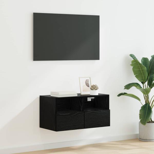 ARDEBO.de - TV-Wandschrank 60 x 30 x 30 cm Schwarz Eichen-Optik