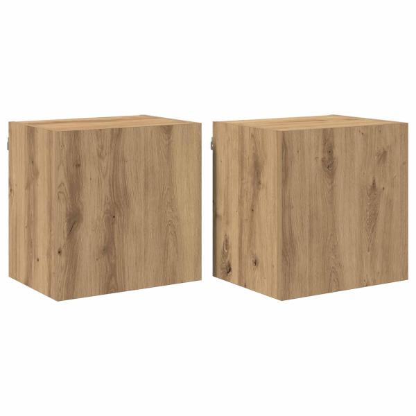 TV-Wandregale 2 stk. Artisan-Eiche Holzwerkstoff