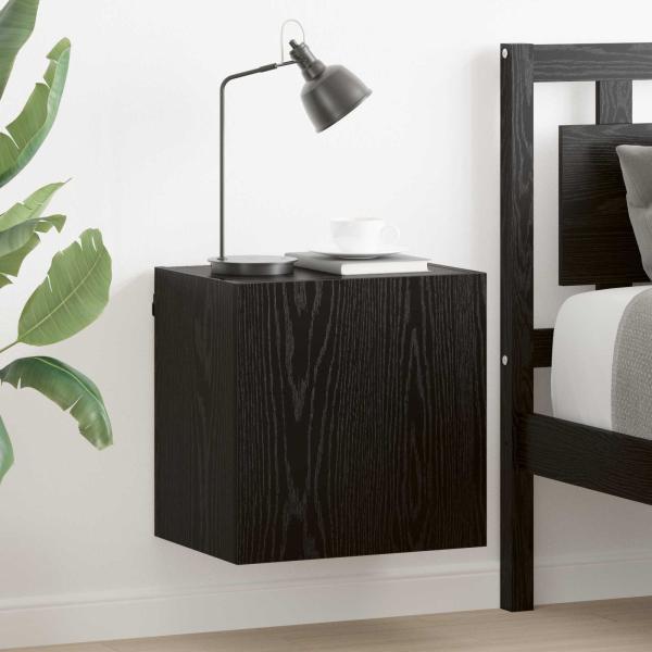 ARDEBO.de - TV-Wandschrank 40,5x30x40cm Schwarz Eichen-Optik Holzwerkstoff