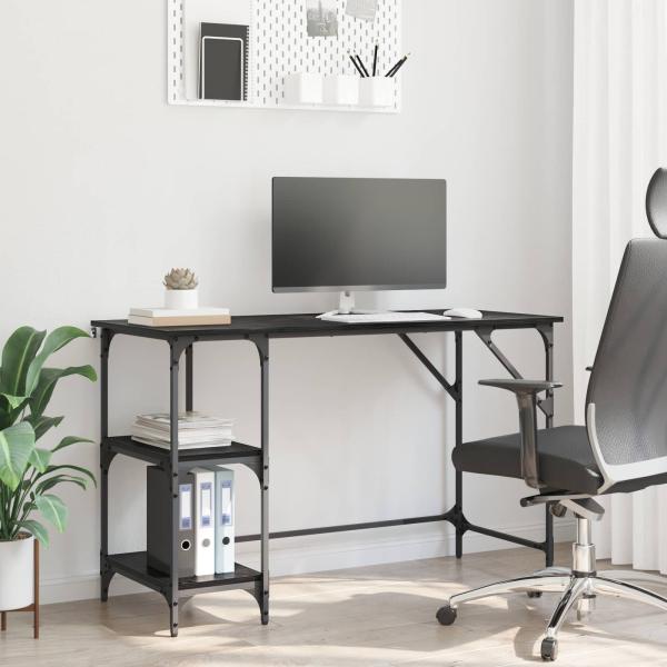 ARDEBO.de - Schreibtisch Schwarz Eichen-Optik 120 x 50 x 75 cm