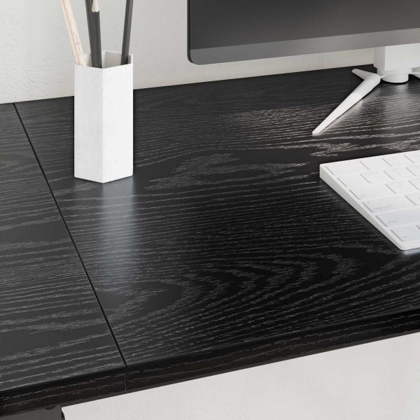 Schreibtisch Schwarz Eichen-Optik 120 x 50 x 75 cm