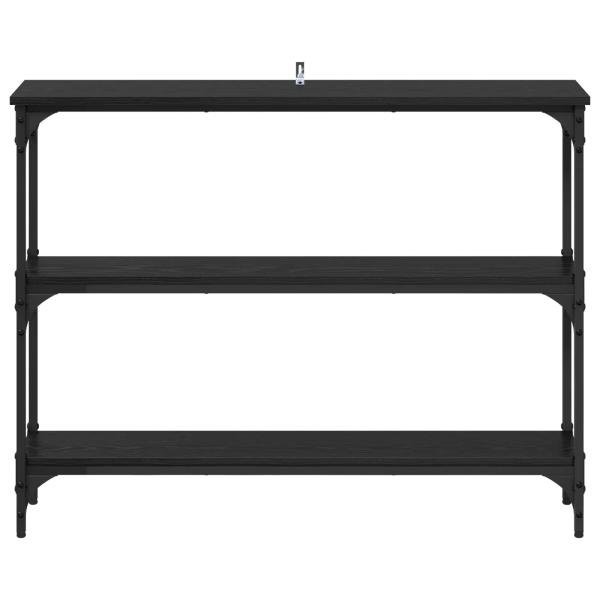 Konsolentisch Schwarz Eichen-Optik 100 x 22,5 x 75 cm