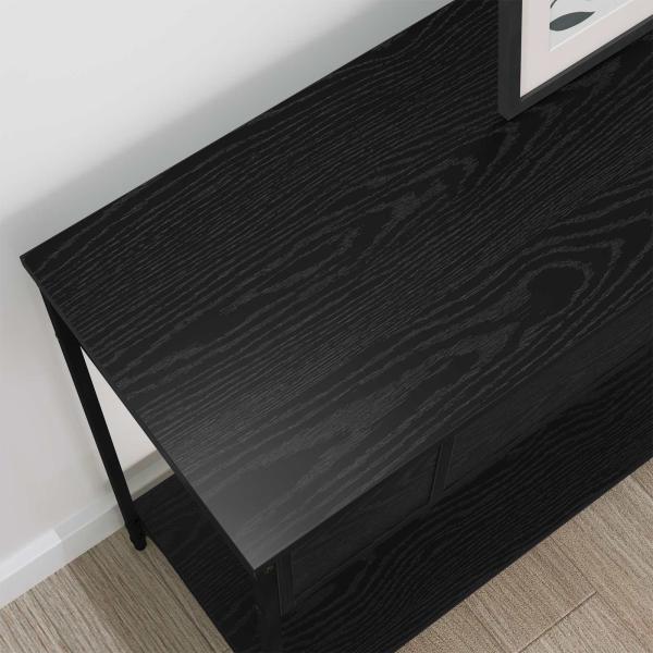 Konsolentisch Schwarz Eichen-Optik 100 x 34,5 x 75 cm